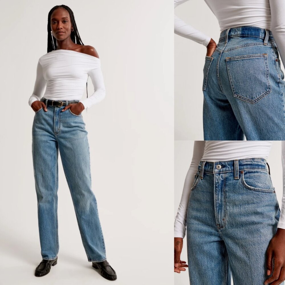 Abercrombie & Fitch Light Blue Straight Leg Jeans